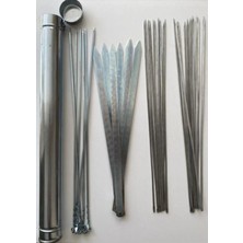 Teknotrust Mangal Seti 55 cm - 6 Adana Kebap Şiş ,6 Patlıcan Şiş ,10 Ciğer, 10 Kuşbaşı, Şiş Kabı