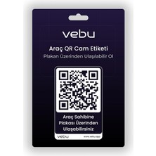 Mey İthalat Vebu Araç Qr Kod Cam Etiketi, Dijital Numaratör, Plaka Üzerinden Ulaşılabilir Ol