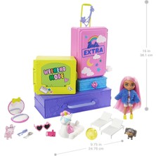 Mey İthalat Barbie Extra Mini ve Hayvan Dostları'nın Seyahat Maceraları Oyun Seti, 2 Yavru Köpek ve Barbie Extra Mini Bebek, Havuz, Kaydırak, Parti Salonu ve Aksesuarlar, 3 Yaş ve Üzeri HDY91