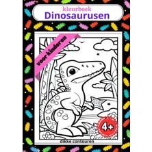 Mey İthalat Independently Published Dinosaurusen Kleurboek Voor Kinderen: 50 A4 Kleurplaten - Vanaf 4 Jaar - Dikke Contouren Zodat Ze Elkaar Niet Overlappen (Dutch Edition)
