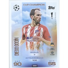 Topps Diego Godin Cup Champion – Futbolcu Kartı Match Attax