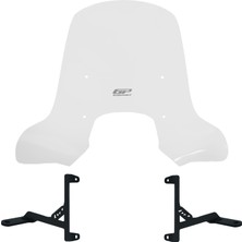 GP Kompozit RKS LTR125 2024-2026 Uyumlu Elcikli Ön Cam Şeffaf - 56 cm