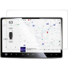 Mey İthalat Coverzone Tesla Model Y Ile Uyumlu Yüksek Kalite Araç Multimedya Temperli Cam Ekran Koruyucu T Esla Için Oto Aksesuar Tesla Için Multimedya Cam Temperli Ekran Koruyucu Security