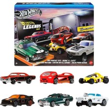 Mey İthalat Hot Wheels 1:64 Ölçekli Metal Oyuncak Araba ve Kamyonlar, Özel Süslemelere Sahip 6'lı Hw Legends Araç Seti (Stiller Çeşitlilik Gösterebilir), JBY78