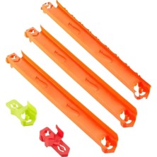 Mey İthalat Hot Wheels Pist Seti, Pist Oluşturma Paketi, 90 Cm'lik Kolayca Birleştirilebilen Düz Pist: 2'si Kalıplı ve 1'i Esnek 30 Cm'lik Pist Parçaları ve 2 Adaptör, JDW41