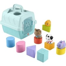 Mey İthalat Fisher-Price Hayvan Dostlarımın Çantası Fisher-Price Şirin Dostlar Hayvan Dostlarımın Çantası, Bebekler ve Yürüme Çağındaki Çocuklar Için Şekil Eşleştirme Oyuncağı, 8 Blok HTW93