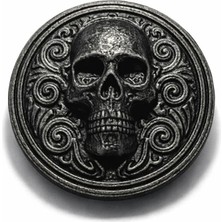 Mey İthalat Şans Tokenı Kurukafa Tasarımlı – Gotik Şans Parası, Şans Tılsımı, Koleksiyonluk Token, Cepte Taşınabilir Motivasyon Parası
