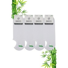Dayco Bambu Dikişsiz Erkek Sneakers Görünmez Spor Beyaz Çorap