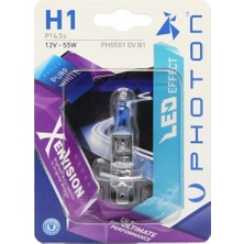Mey İthalat Photon Ampul H1 12V 55W Xen Vision (Tekli Blister) (Beyaz Işık) 6000K Pht PH5501 Dv B1