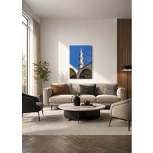 Zera Wall Mdf Tablo Cami Minaresi ve Kemerli Mimari Manzara Islami Salon ve Ofis Duvar Dekorasyonu