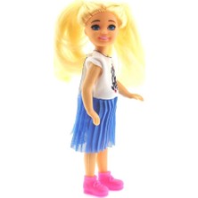 Mey İthalat Baonier Mavi Etekli 14 cm Sarışın Tekli Kız Bebek