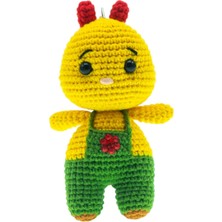 Mey İthalat Amigurumi Sincap Anahtarlık –%100 Pamuk Ip Tığ Işi, Sevimli Figür, Çanta ve Anahtar Süsü Hediyelik