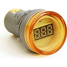 Mey İthalat Mini Dijital Voltmetre 22MM Ac 60-500V LED Sarı Işık