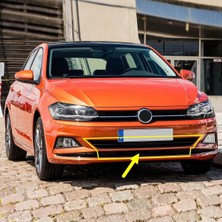 Mey İthalat Ön Tampon Orta Izgara Krom Çıtalı 2G0853677M Vw Polo ile Uyumlu 2018-2021