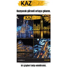 Mey İthalat Kazboz Kazıma Sanatı Seti, Kale ve Tarihi Yapılar Temalı, 20X28.5 Cm, 4 Farklı Tasarım