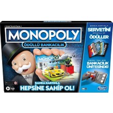 Mey İthalat Hasbro Gaming Monopoly Ödüllü Bankacılık Kutu Oyunu, 8+ Yaş, 2-4 Oyuncu