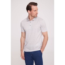 Ysf Erkek Ekru Polo Yaka Desenli T-Shirt