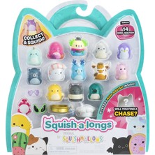 Mey İthalat Squish-A-Longs 14'lü Paket - Seri 1, Dalga 2 - (14) 1" Mini-Squish (4) Aksesuarlı, (1) Halka Bağlantılı ve (1) Koleksiyoncu Kılavuzu - Topla, Ticaret Yap, & Oyna