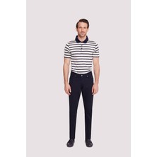 Ysf Erkek Lacivert Slim Fit Üst Cep Kanvas Pantolon