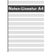 Mey İthalat Noten-Lineatur A4: Notenheft Mit 100 Blanko Notenblättern | Musikheft | Notenlinien (German Edition)
