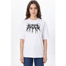 Giftcrea Podcast ve Mikrofon Baskılı Tişört - %100 Pamuk Unisex Bisiklet Yaka T-Shirt