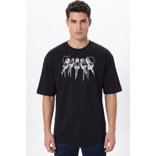 Giftcrea Podcast ve Mikrofon Baskılı Tişört - %100 Pamuk Unisex Bisiklet Yaka T-Shirt