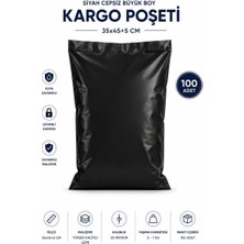 Just Cheap Store Siyah Cepsiz Büyük Boy Kargo Poşeti 35X45+5 cm 100 Adet