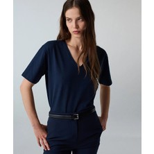 İpekyol V yaka basic tişört IW6260070138015