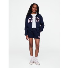 Gap Kız Çocuk Lacivert Gap Logo Havlu Kumaş Pull-On Şort