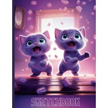 Mey İthalat Sketchbook: Drawing Notebook With Cute Cats: (Size 8.5 x 11) Drawing Book (Sketchbook For Kids)