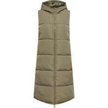 Mey İthalat Only Onlalina Kapitoneli Regular Fit Uzun Yelek Bayan Yelek 15241995