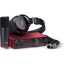 Mey İthalat Focusrite Scarlett 2i2 Studio Gen 4 Ses Kayıt Paketi: Şarkı Yazarları Için Kayıt, Yayın ve Podcasting Için Kondansatör Mikrofon ve Kulaklık, USB Audio Arayüzü