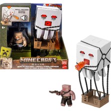 Mey İthalat Mattel Minecraft Filmden Ilham Alan Aksiyon Figürü Seti, Işıklar, Sesler ve Ateş Topu Fırlatma Özelliğiyle Balon Figürü, Fırlatıcı ve Disk, Piglin Savaşçısı, JFB69