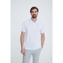 Ysf Erkek Beyaz Polo Yaka T-shirt