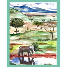 Mey İthalat Elephant Watercolour Journal