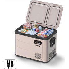 Mey İthalat Coolist CLK50D 12/24V/220VOLT 49 Litre Çift Bölmeli Outdoor Kompresörlü Bluetooth Bağlantılı Oto Buzdolabı