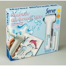 Mey İthalat Serve Aırbrush Kıt 12 Keçeli Kalem Ile Birlikte