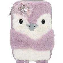Mey İthalat Depesche 13158 Princess Mimi Penguin - Leylak ve Krem Renginde Doldurulmuş 2 Bölmeli Kalem Kutusu, Penguen Motifli ve Pelüş Kürk, Renkli Kalemler, Cetvel, Makas ve Çok Daha Fazlası Içeren Kalem Kutusu