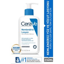 Mey İthalat Cerave Seramid ve Hyalüronik Asit Içeren Nemlendirici Yüz ve Vücut Losyonu 236 Ml, 3337875597210