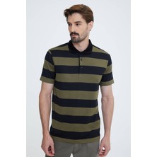 Ysf Erkek Yeşil Siyah Polo Yaka T-shirt