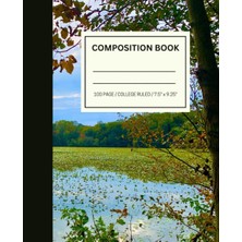 Mey İthalat Composition Book: College Ruled 100 Page 7.5" x 9.25" Sunny Lake Cover