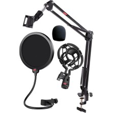 Mey İthalat Lastvoice NB39PSMX Mikrofon Standı Shock Mount Pop Filter Sünger Seti