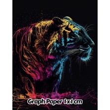 Mey İthalat Abstract Tiger Graph Paper 1x1 Cm: 1cm Squared Grid Paper | Gift For People Who Love Cats, Wildlife Animal Lovers | For Back To School, Office, Work | 8.5 x 11 Inches | 111 Pages | V4