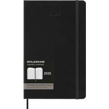 Mey İthalat Moleskine Pro 12 Ay 2025 Haftalık Dikey Planlayıcı, Sert Kapak, Büyük (5" x 8.2"), Siyah, 288 Sayfa