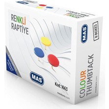 Mey İthalat Mas Multipack Renkli Raptiye Pvc Kaplı Karışık 8 Paket