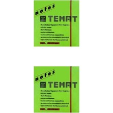 Mey İthalat Temat 75 x 75 mm Fosforlu Yeşil Postit - Yapışkanlı Kağıt