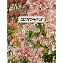 Mey İthalat Floral Sketchbook: Large Blank Paper Drawing Notebook For Art, Doodling, And Designing | Pastel Flower Design Sketching Journal For Adults And Kids| 100 Pages 8.5"X11"