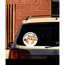 Mey İthalat Lütfen Korna Çalma Sevimli Kedi Araba Etiketi & Sticker