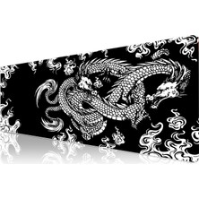 Mey İthalat Klasse Pro - 10 Farklı Model Dikişli Kenar 90X40 cm Oyuncu Gaming Mouse Pad (Dragon Knot, 90X40 Cm)