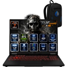 Asus Tuf Gaming A16 Amd Ryzen 7 260 32 GB Ddr5 4 Tb SSD Rtx 5060 8gb 16'' Wuxga IPS 165Hz Windows 11 Pro Gaming Laptop FA608UM-RV131RNP12